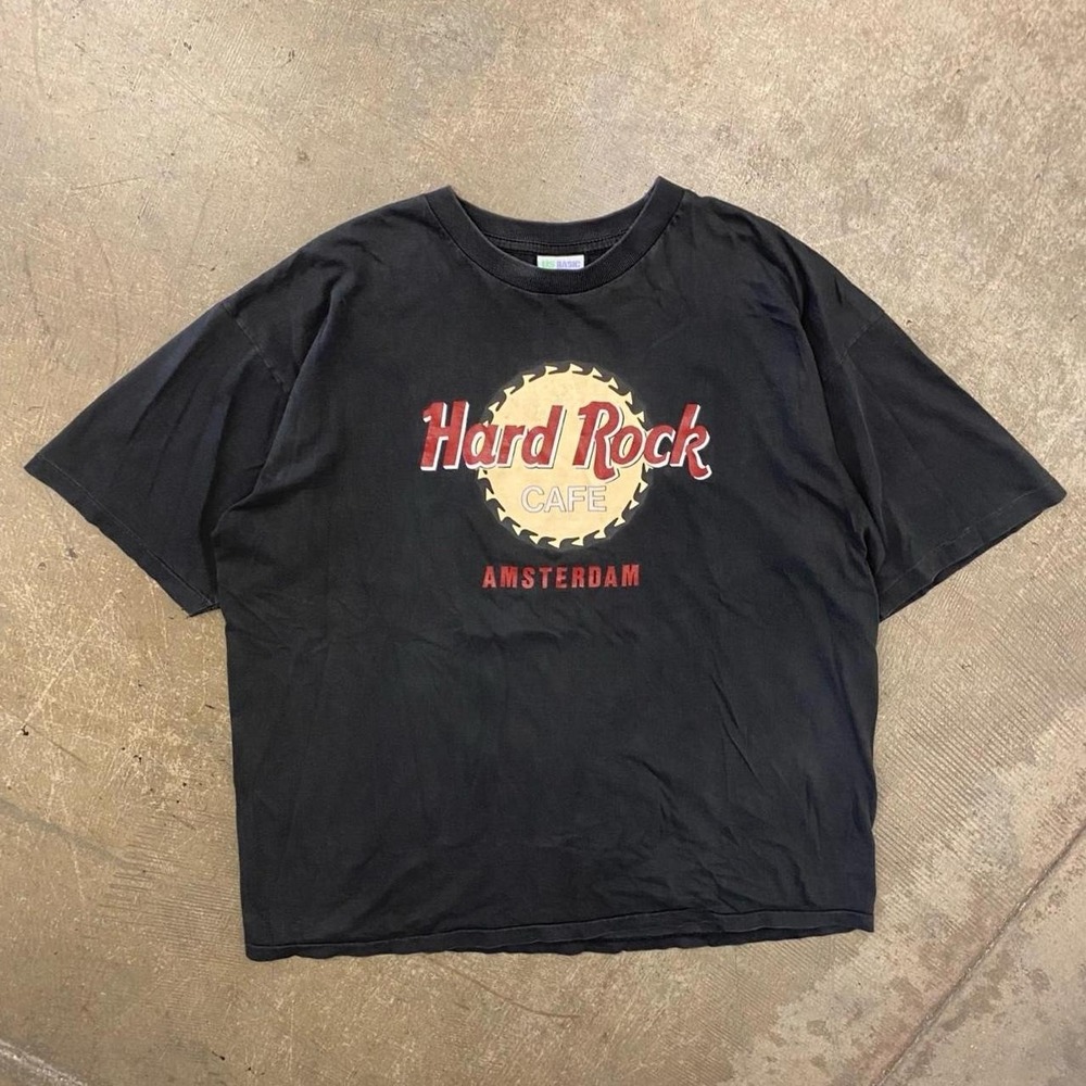 Vintage Hard Rock Cafe Amsterdam Netherlands 90s Single Stitch T-Shirt Size XL